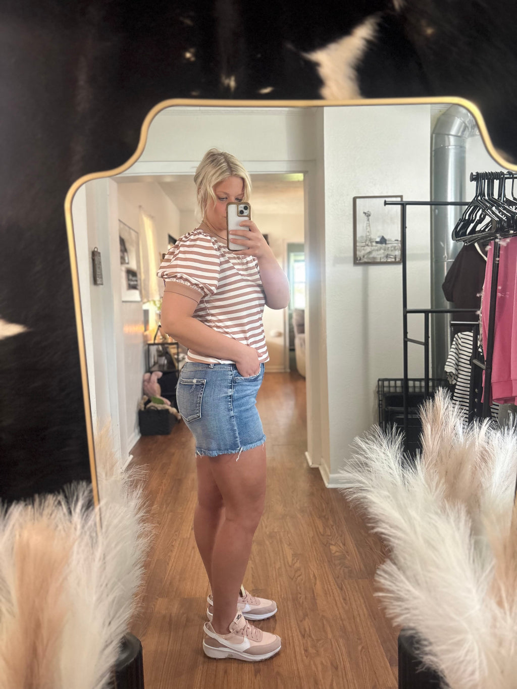 Vervet High Rise Denim Shorts