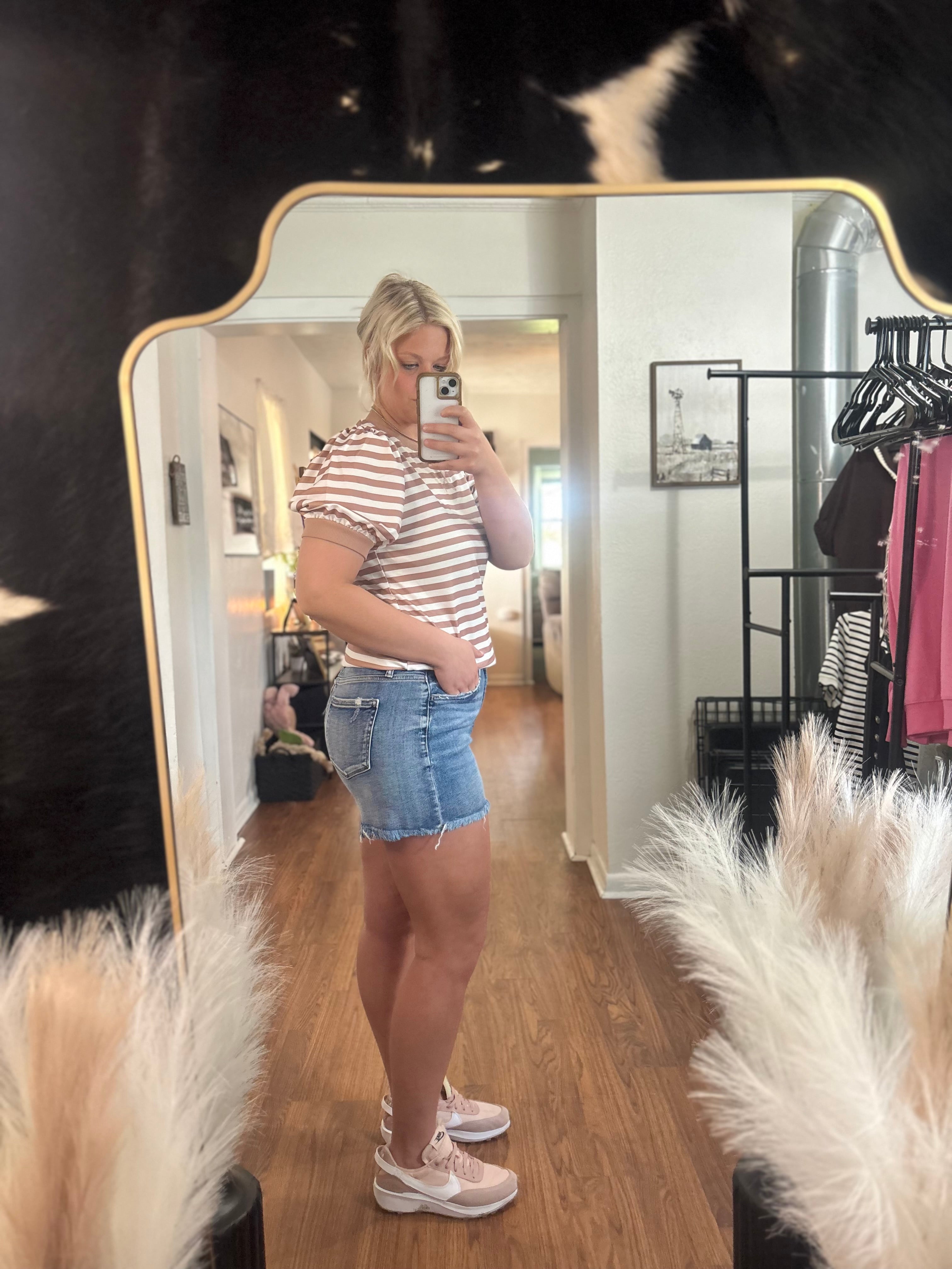 Vervet High Rise Denim Shorts