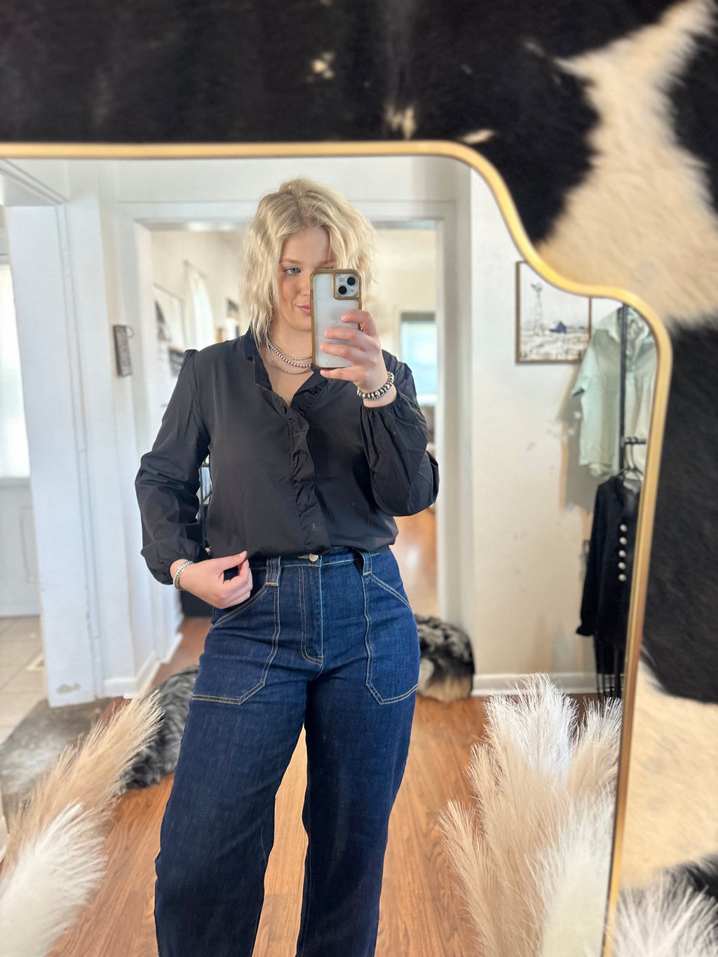 Long Sleeve Ruffle Blouse