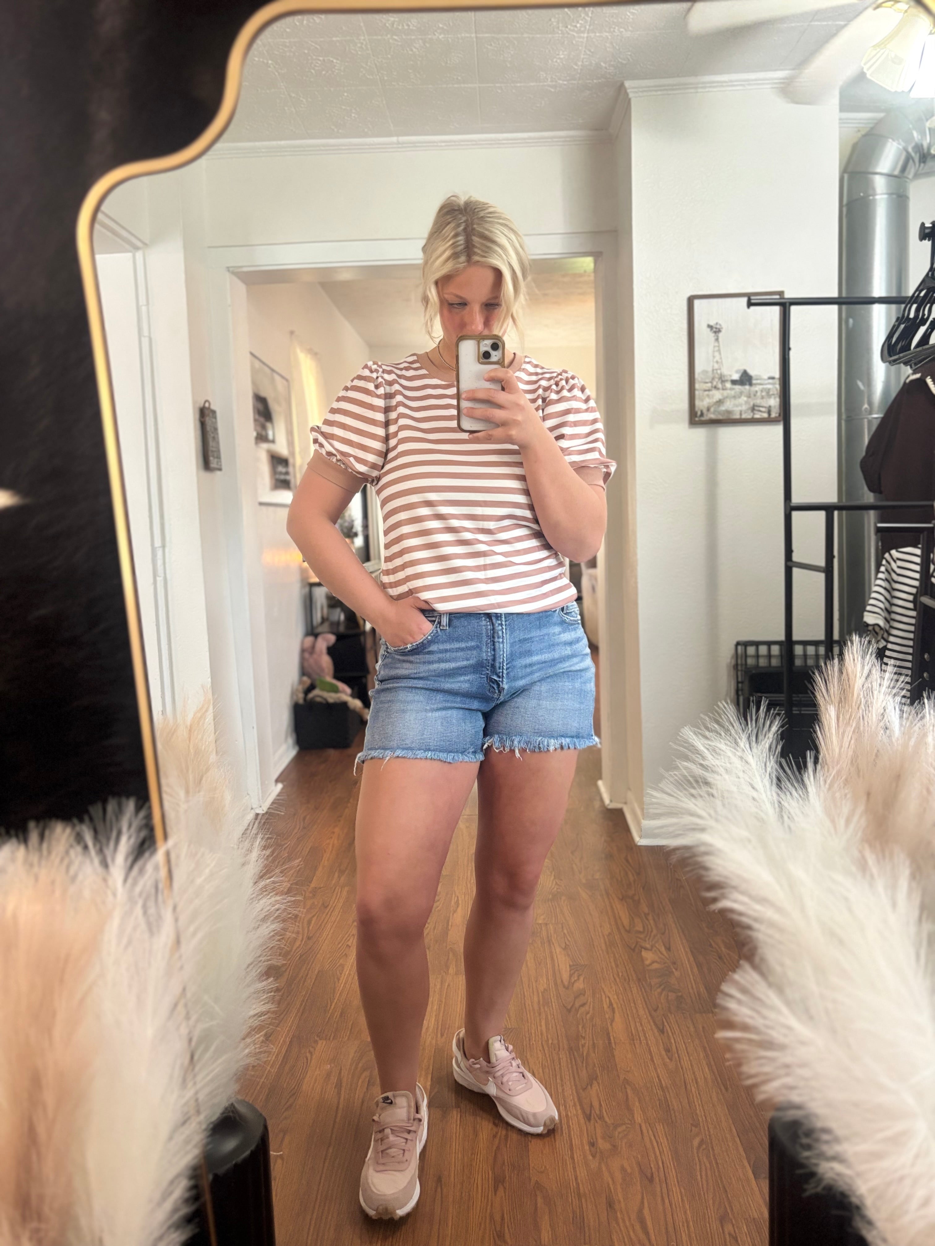 Vervet High Rise Denim Shorts