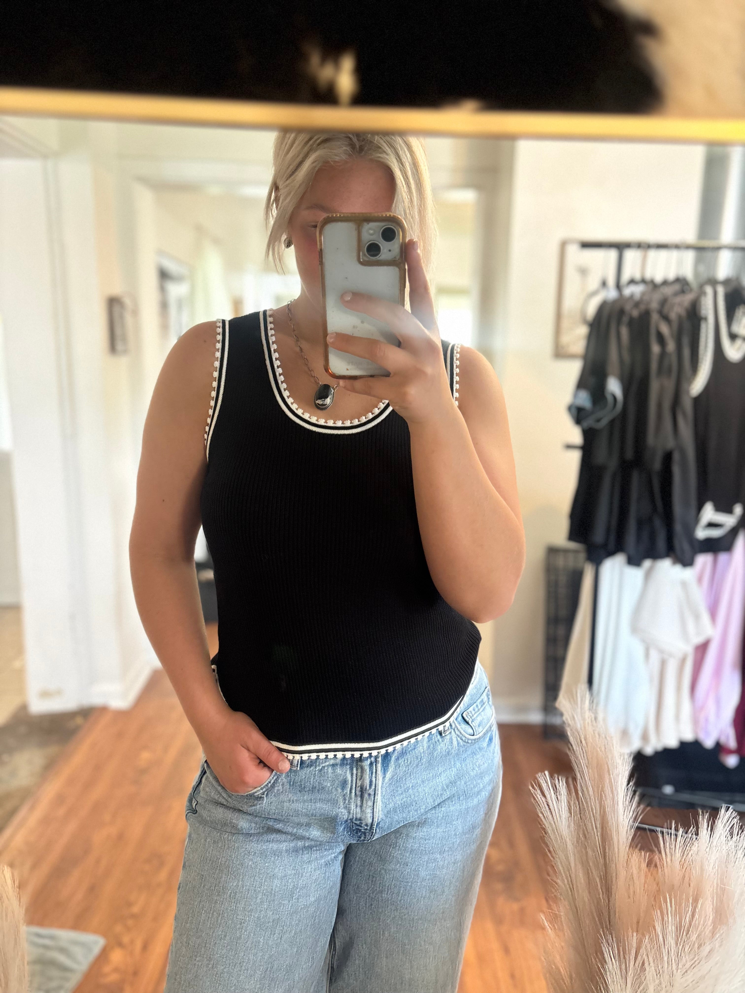 Black Knit Tank