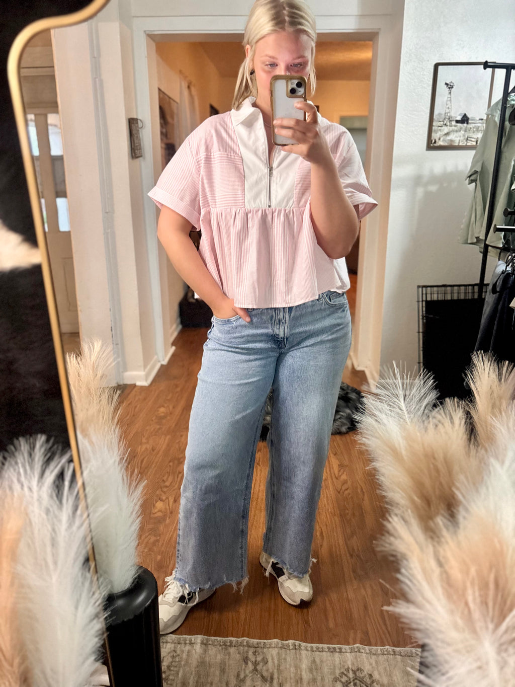 Vervet Light Washed Wide Leg Jean