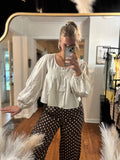 Cream Puff Long Sleeve Blouse