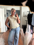 Butter Yellow Lace Detailed Tank