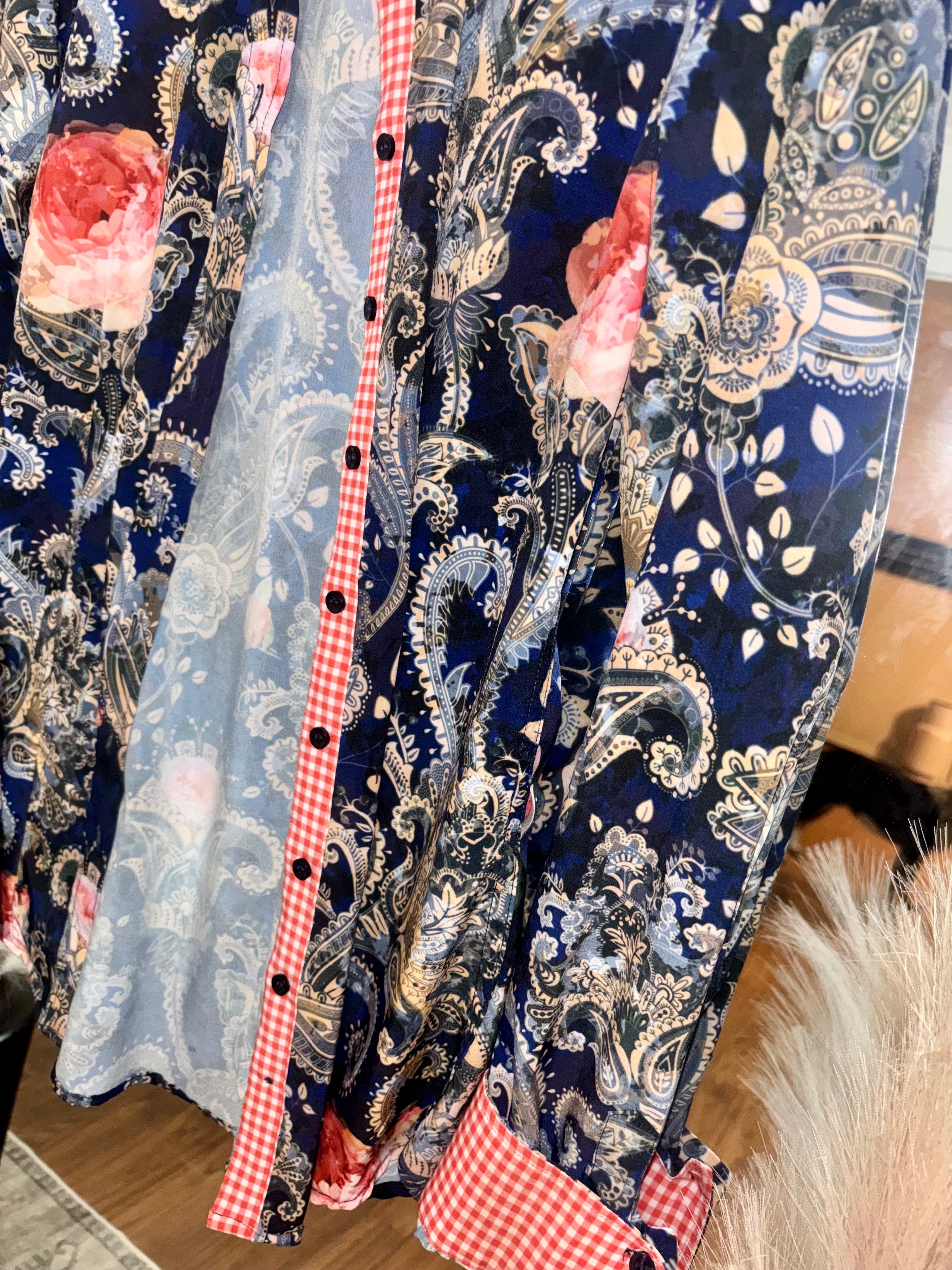 Royal Highness Equestrian Orange & Navy Paisley