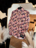 Medium Royal Highness Equestrian Pink & Navy Pastel Long Sleeve
