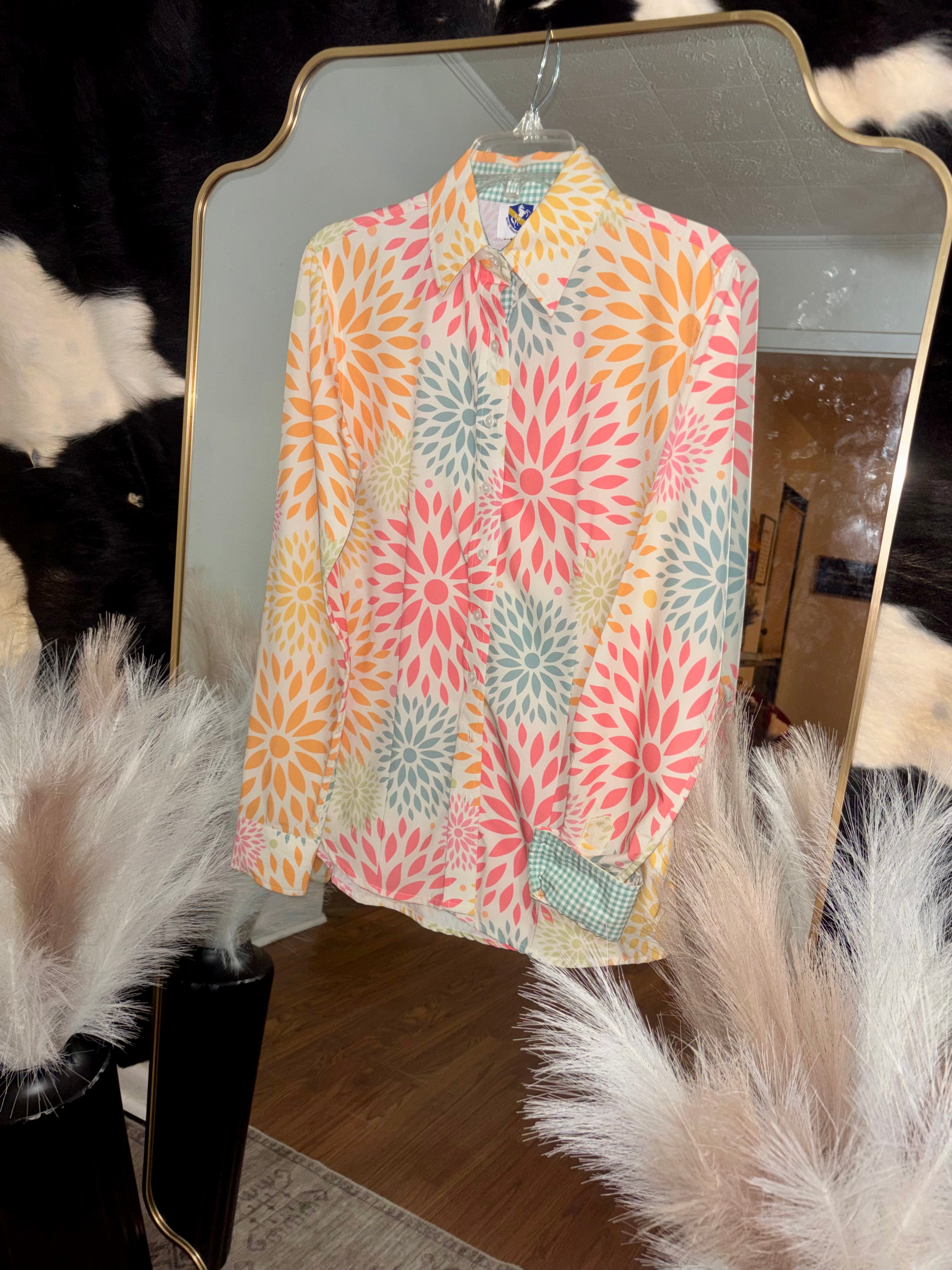 Medium Royal Highness Equestrian Flower Pastel Long Sleeve