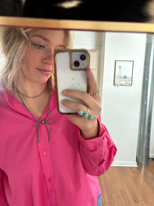 10in Navajo Pearl Bow Necklace with 1in extender