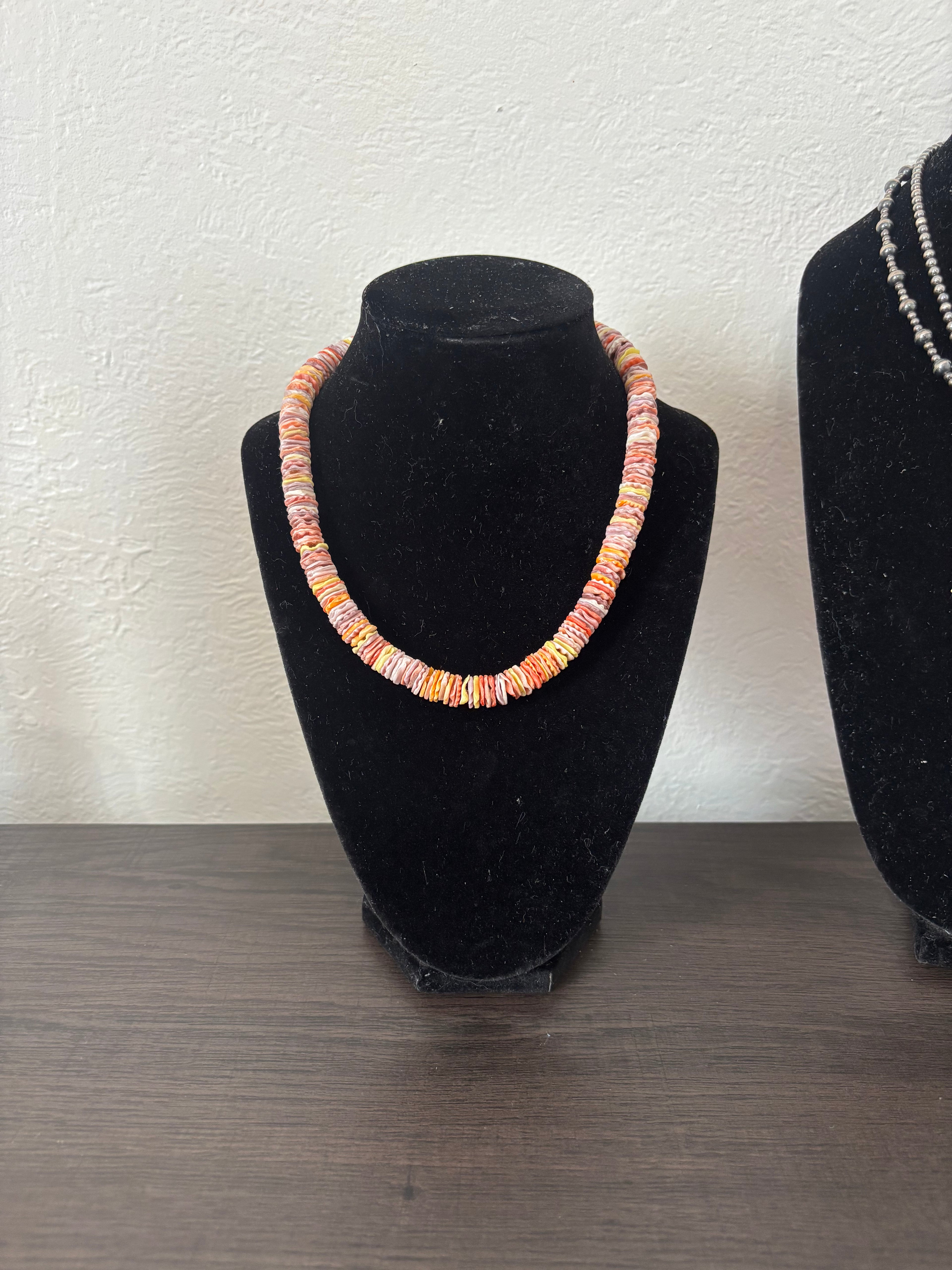 7in Multi Colored Pastel Spiny Oyster Necklace
